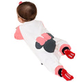 [Babydoll] Minnie Butt Appliqué Romper 0635B / 70-80cm Baby Size Baby Baby Shower Gift Present Baby Clothes Coverall Long Sleeve 100% Cotton