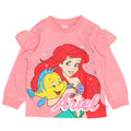 [Babydoll] Ariel Princess / Lamelon T 0770K / Baby Size Kids Tops Long Sleeve T-shirt Chiffon Frill Lamé Sparkling T-shirt Material Flounder