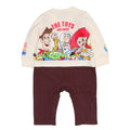 [Baby Doll] Toy Story Back Print Romper 0827B / Baby Size Baby Baby Shower Gift Present Baby Clothes Long Sleeve Coverall Link Coordination Matching Look Parent and Child Coordination Sibling Coordination