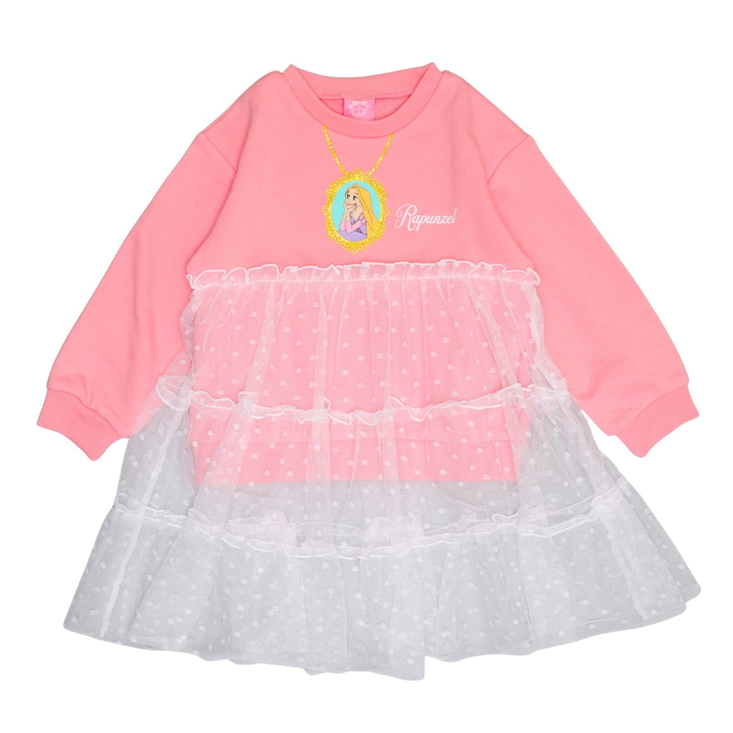 [Babydoll] Rapunzel Princess / Tulle Sweatshirt 0863K / Kids Size Tops Long Sleeve Sweatshirt Sweatshirt Dress Girly Girls Coordination Spring Autumn Winter