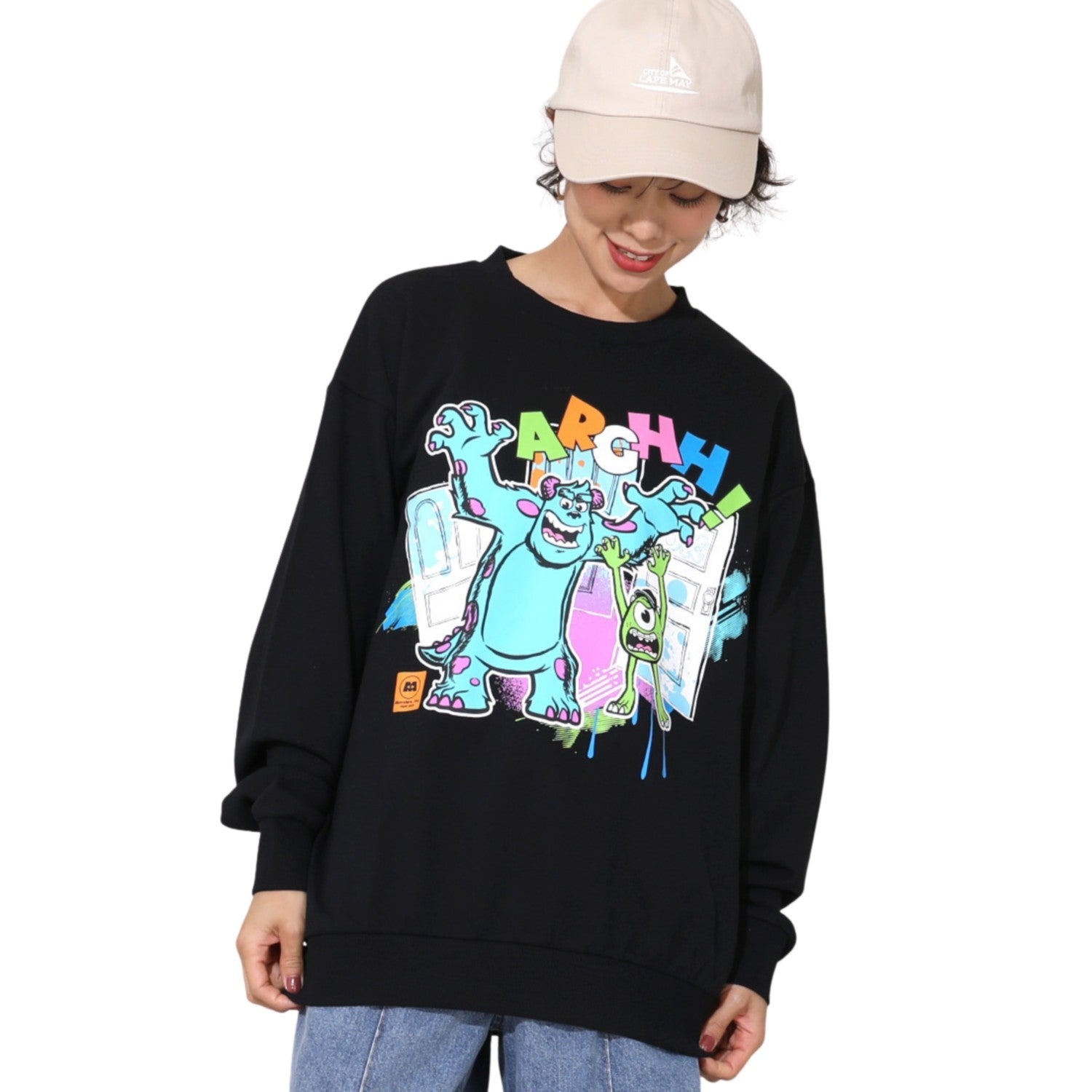[Babydoll] Sally Mike Parent and Child Matching Luminous Sweatshirt 0901A / Adult, Unisex, Unisex, Link Coordination, Matching Look, Parent and Child Coordination, Tops, Long Sleeve, Pullover, Luminous, Glows in the Dark