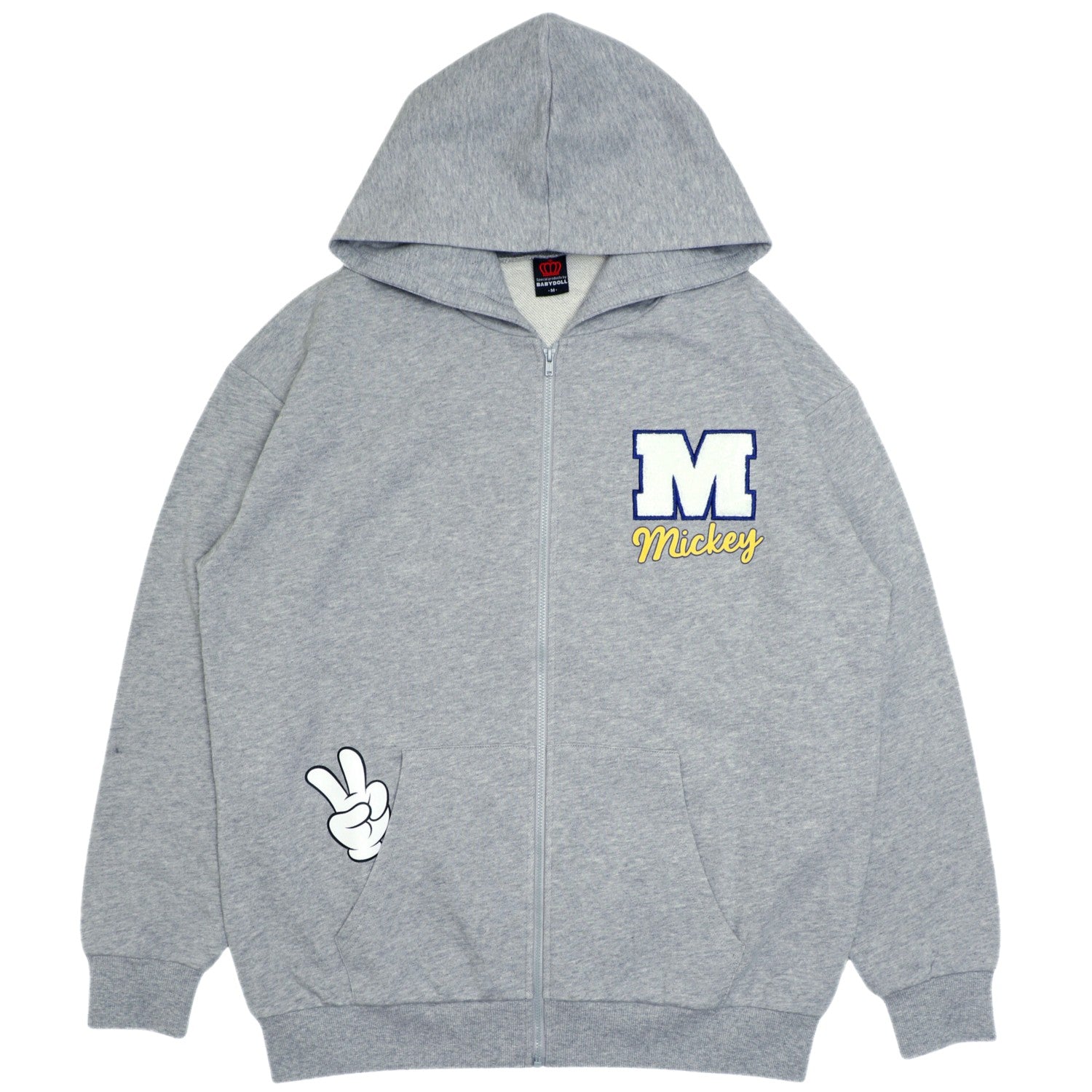 [Babydoll] Mickey Parent and Child Matching Sagara Patch Zip Hoodie 0904A / A...