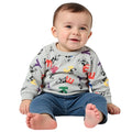 [Babydoll] Mickey Colorful All-over Pattern Romper 0905B / Baby Size Baby Baby Shower Gift Present Baby Clothes Long Sleeve Coverall Denim Style Sweatshirt Link Coordination Matching Look Parent and Child Coordination