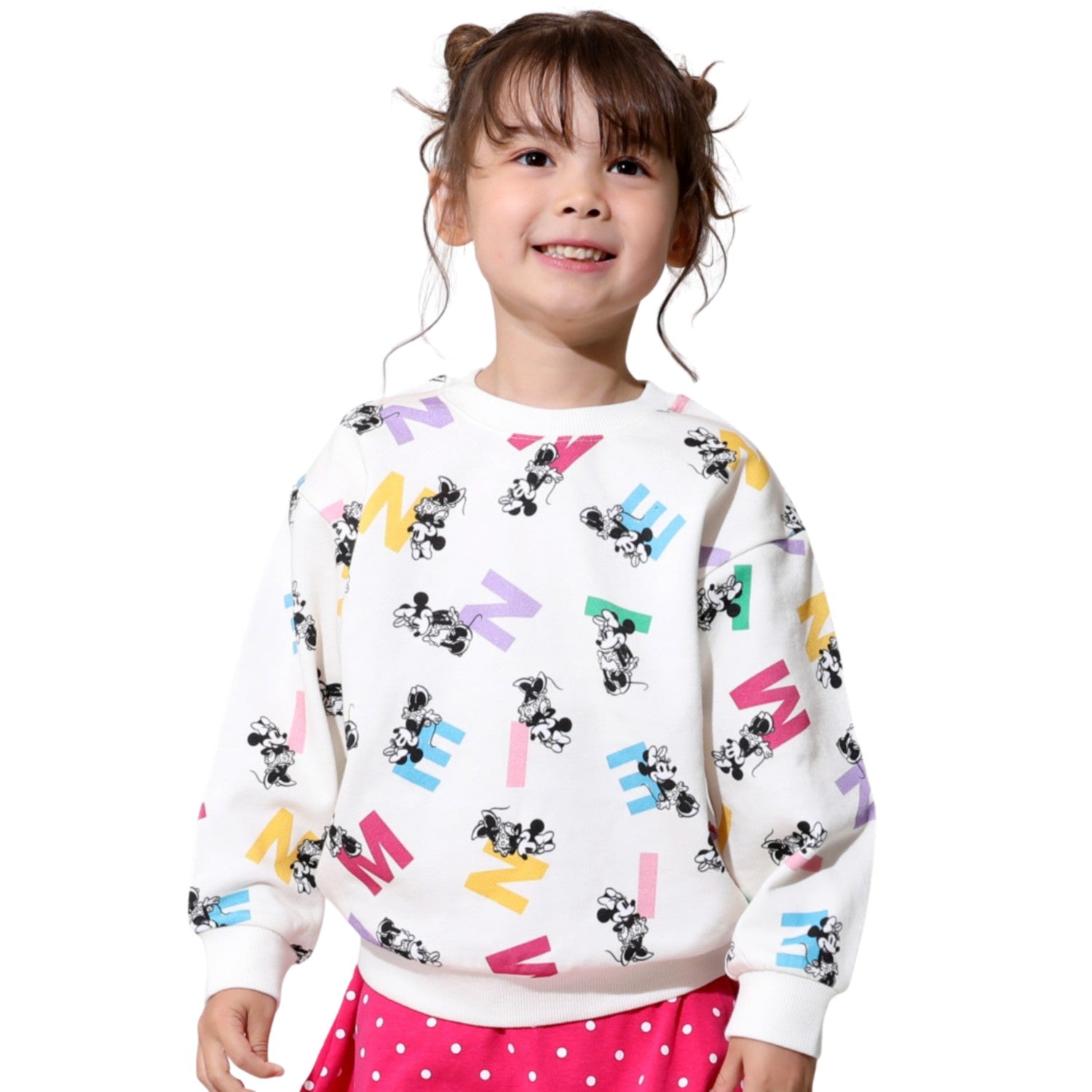 [Baby Doll] Minnie Matching Parent and Child Colorful All-over Pattern Sweats...