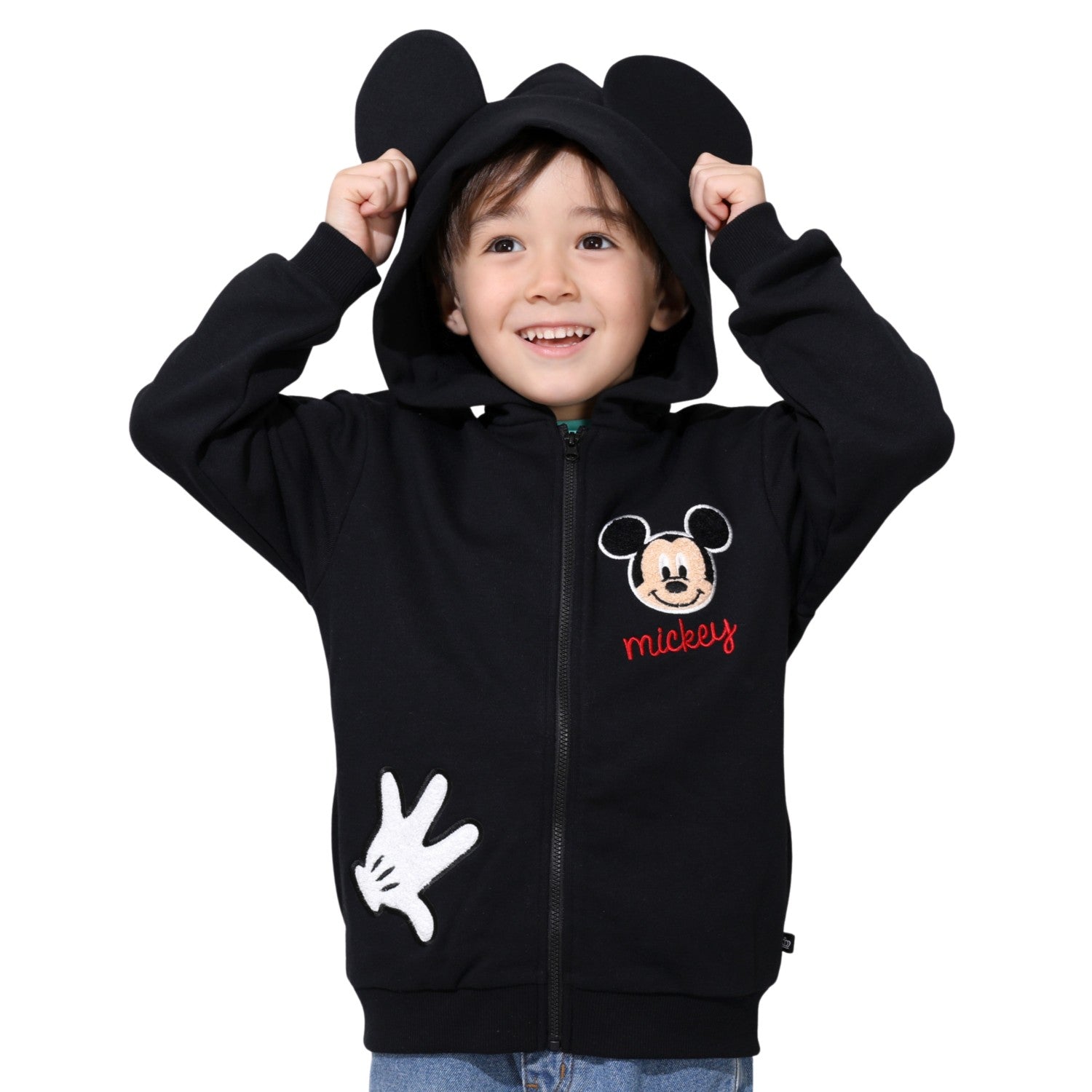 [Babydoll] Mickey Character Sagara Patch Zip Parka 0912K / Baby Size Kids Top...