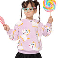 [Babydoll] Buttercup Boa All-over Pattern Sweatshirt 1004K / Baby Size Kids Tops Long Sleeve Pullover Crew Neck Boa Fluffy Warm Cute Cold Protection Unicorn