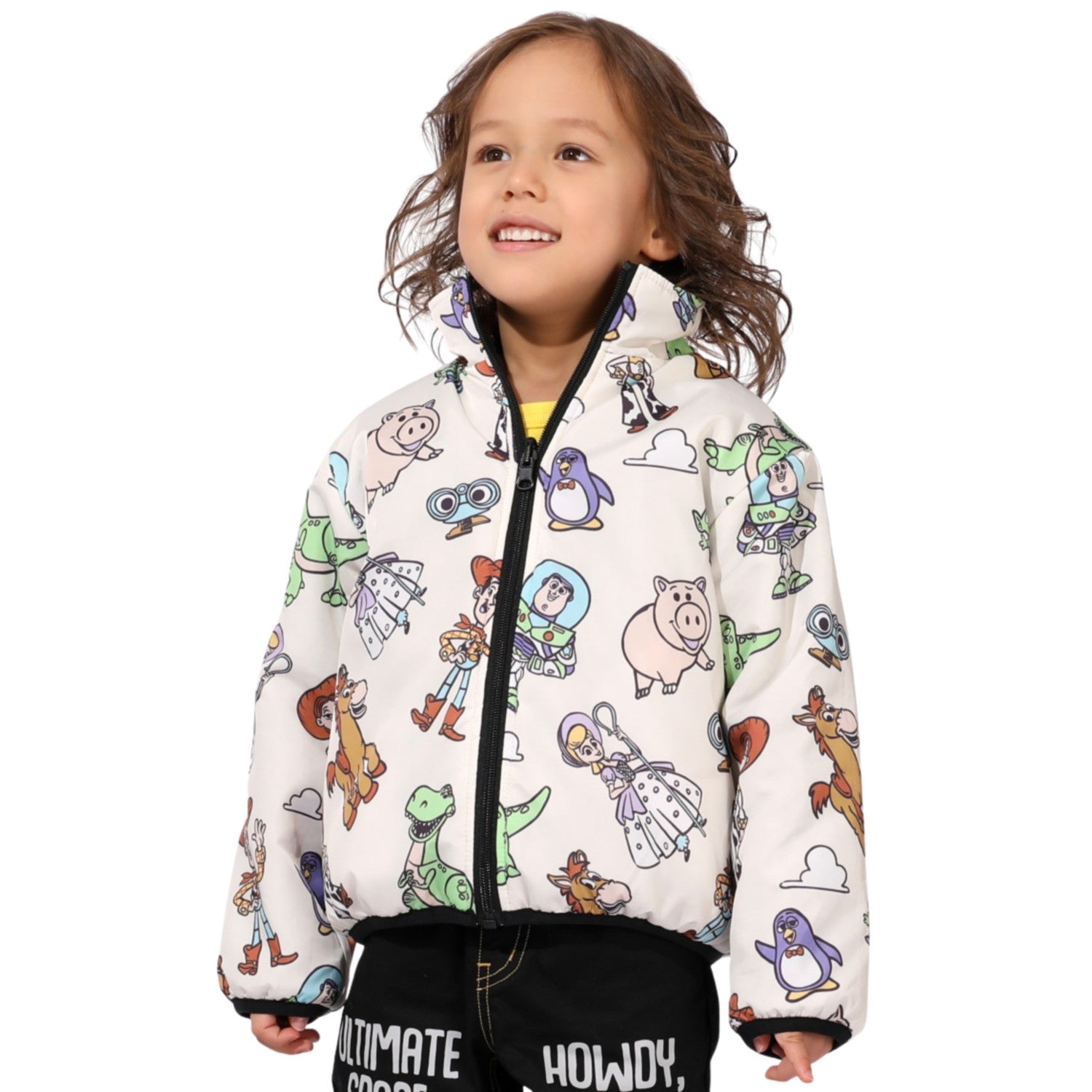 [Baby Doll] Toy Story Reversible Outerwear 1005K / 2WAY Baby Size Kids Tops Filling Outerwear Long Sleeves Cover Up Fluffy Fleece Jacket Jumper No Hood