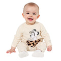 [Baby Doll] Mickey Animal Pattern Boa Pocket Romper 1010B / Baby Size Baby Baby Shower Gift Present Baby Clothes Long Sleeve Coverall Link Coordination Matching Look Parent and Child Coordination