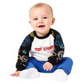 [Baby Doll] Toy Story All-over Pattern Romper 1027B / Baby Size Baby Baby Shower Gift Present Baby Clothes Long Sleeve Neon Link Coordination Matching Look Parent and Child Coordination Woody Buzz Slinky Little Green Men Bo Peep