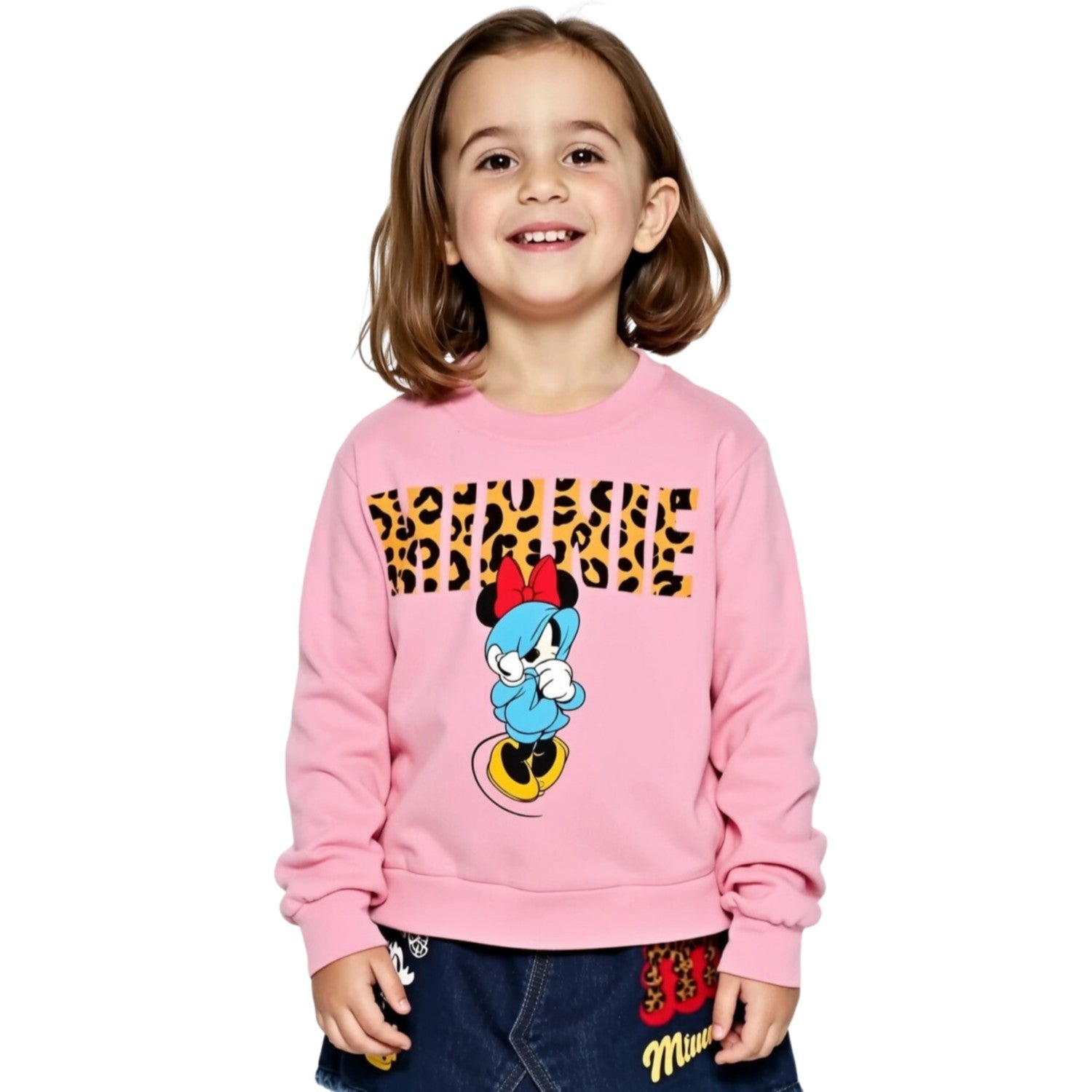 [Babydoll] Minnie Animal Logo Sweatshirt 1202K / Baby Size Kids Tops Long Sle...