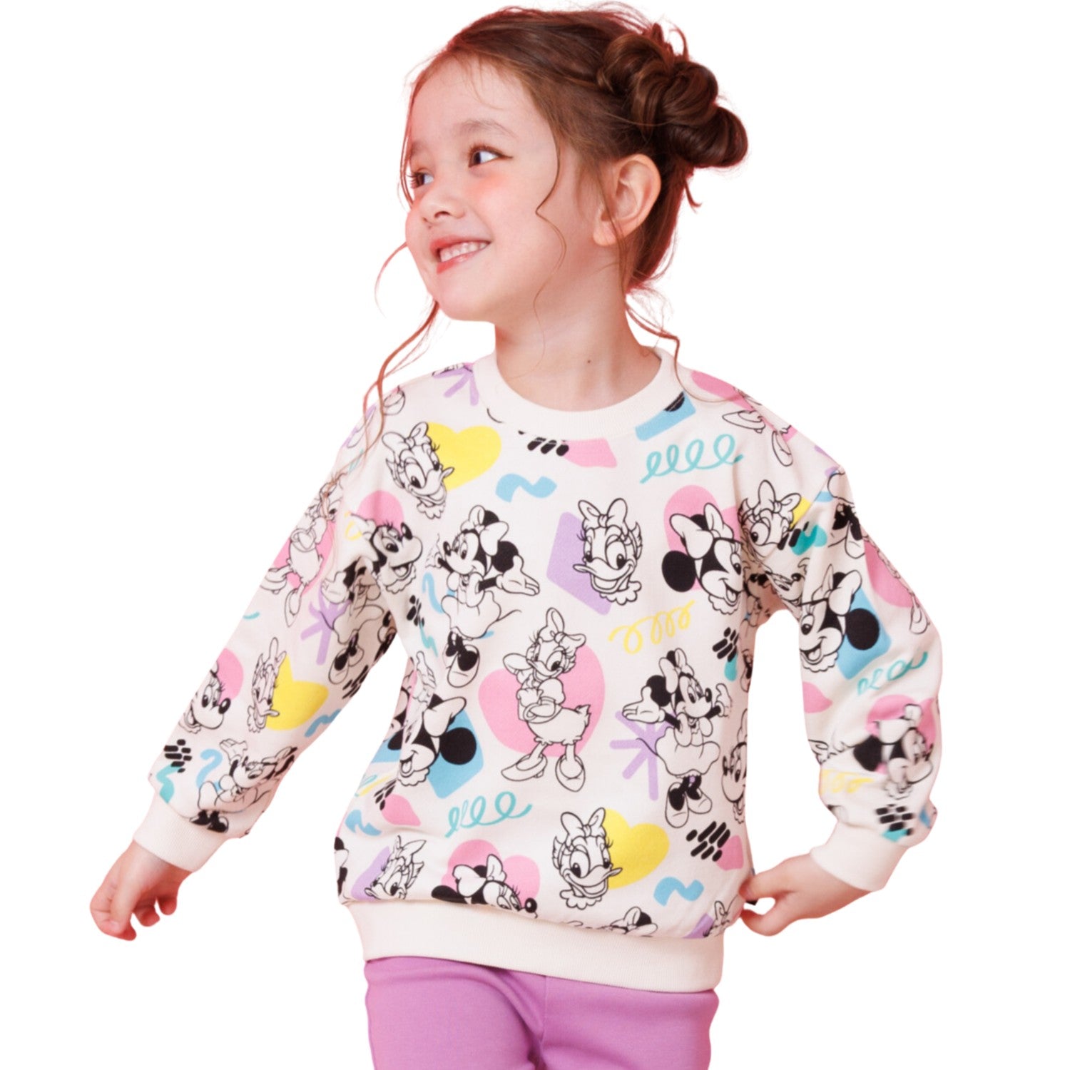 [Baby Doll] Minnie Daisy Parent and Child Matching Colorful All-over Pattern ...
