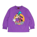[Baby Doll] Goofy Parent and Child Matching BIG Character Long T-shirt 1245K / Baby Size Kids Tops Long Sleeve T-shirt Crew Neck Cut and Sew Link Coordination Matching Look Parent and Child Coordination Tenjiku Material