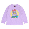 [Baby Doll] Daisy Parent and Child Matching BIG Character Long T-shirt 1245K / Baby Size Kids Tops Long Sleeve T-shirt Crew Neck Cut and Sew Link Coordination Matching Look Parent and Child Coordination Tenjiku Material