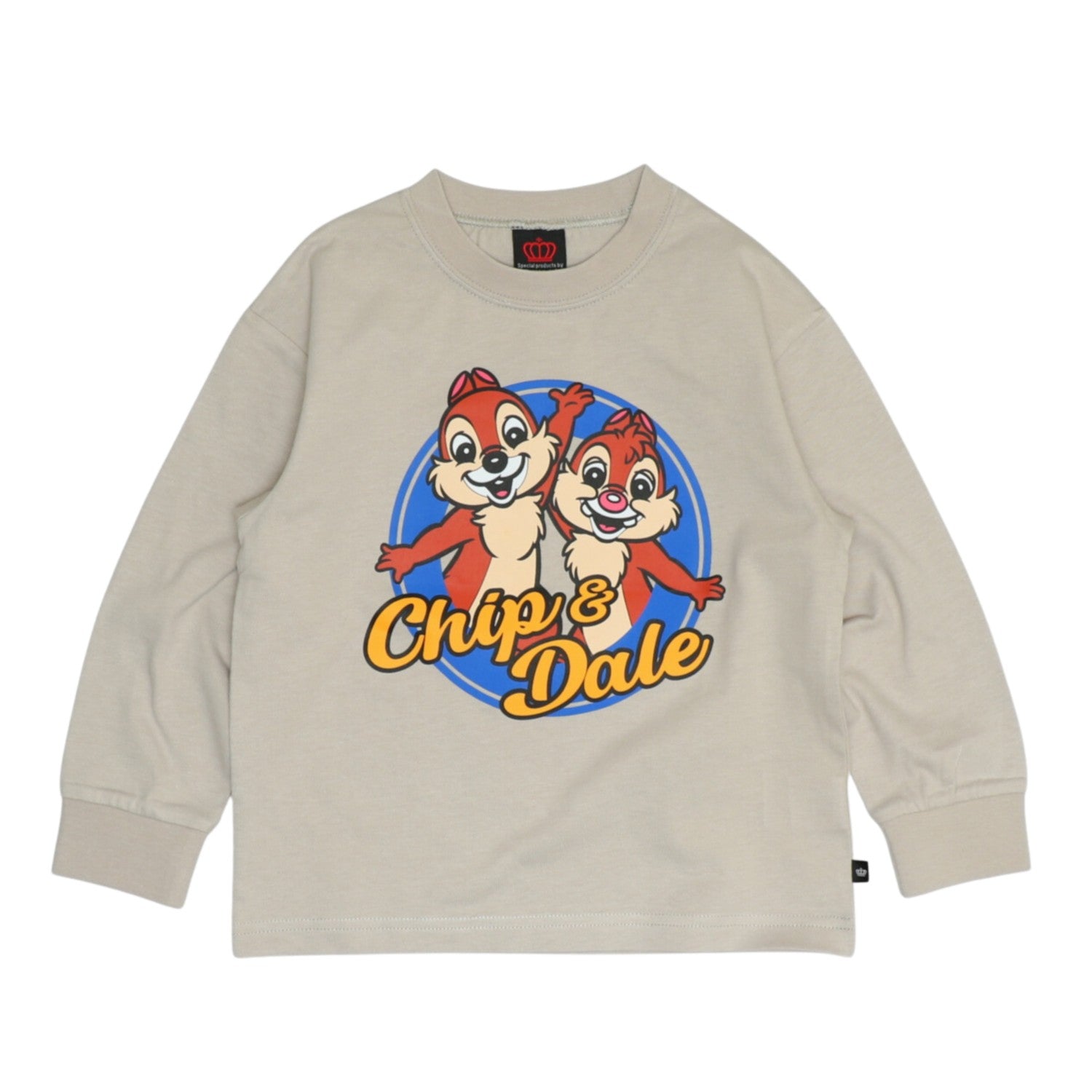 [Baby Doll] Chip Dale Parent-Child Matching BIG Character Long T-shirt 1245K / Baby Size Kids Tops Long Sleeve T-Shirt Crew Neck Cut and Sew Link Coordination Matching Look Parent and Child Coordination Tenjiku Material