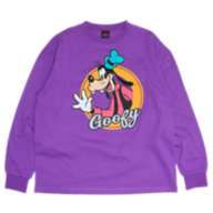 [Baby Doll] Goofy Parent and Child Matching BIG Character Long T-shirt 1245A / Adult Unisex Tops Long Sleeve T-shirt Crew Neck Cut and Sew Link Coordination Matching Look Parent and Child Coordination Tenjiku Material