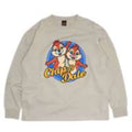 [Baby Doll] Chip Dale Parent-Child Matching BIG Character Long T-shirt 1245A / Adult Unisex Tops Long Sleeve T-shirt Crew Neck Cut and Sew Link Coordination Matching Look Parent and Child Coordination Tenjiku Material