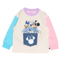 [Babydoll] Minnie Daisy Denim Pocket Long T-shirt 1253K / Baby Size Kids Tops Long Sleeve T-shirt Crew Neck Cut and Sew Bicolor T-shirt Material