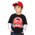 [Babydoll] Cars Layered Long T-shirt 1268K / Baby Size Kids Tops Long Sleeve T-shirt Crew Neck Cut and Sewn Sleeve Layered Style T-shirt Material