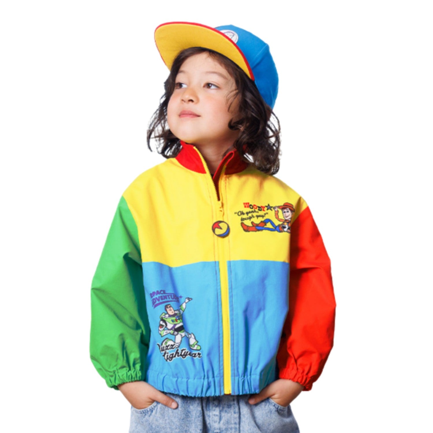 [Baby Doll] Toy Story [Windproof/Water Repellent] Windbreaker 1269K / Baby Size Kids Size Tops Long Sleeves Thin Light Outerwear Light Outerwear Jumper Jacket Leisure With Zipper Guard Colorful Windproof & Water Repellent