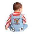 [Baby Doll] Toy Story Overalls Style Romper 1272B / Baby Size Baby Clothes Coverall Docking Romper Long Sleeve Body Underwear Baby Baby Gift Present Border Pattern Woody Jessie Bullseye