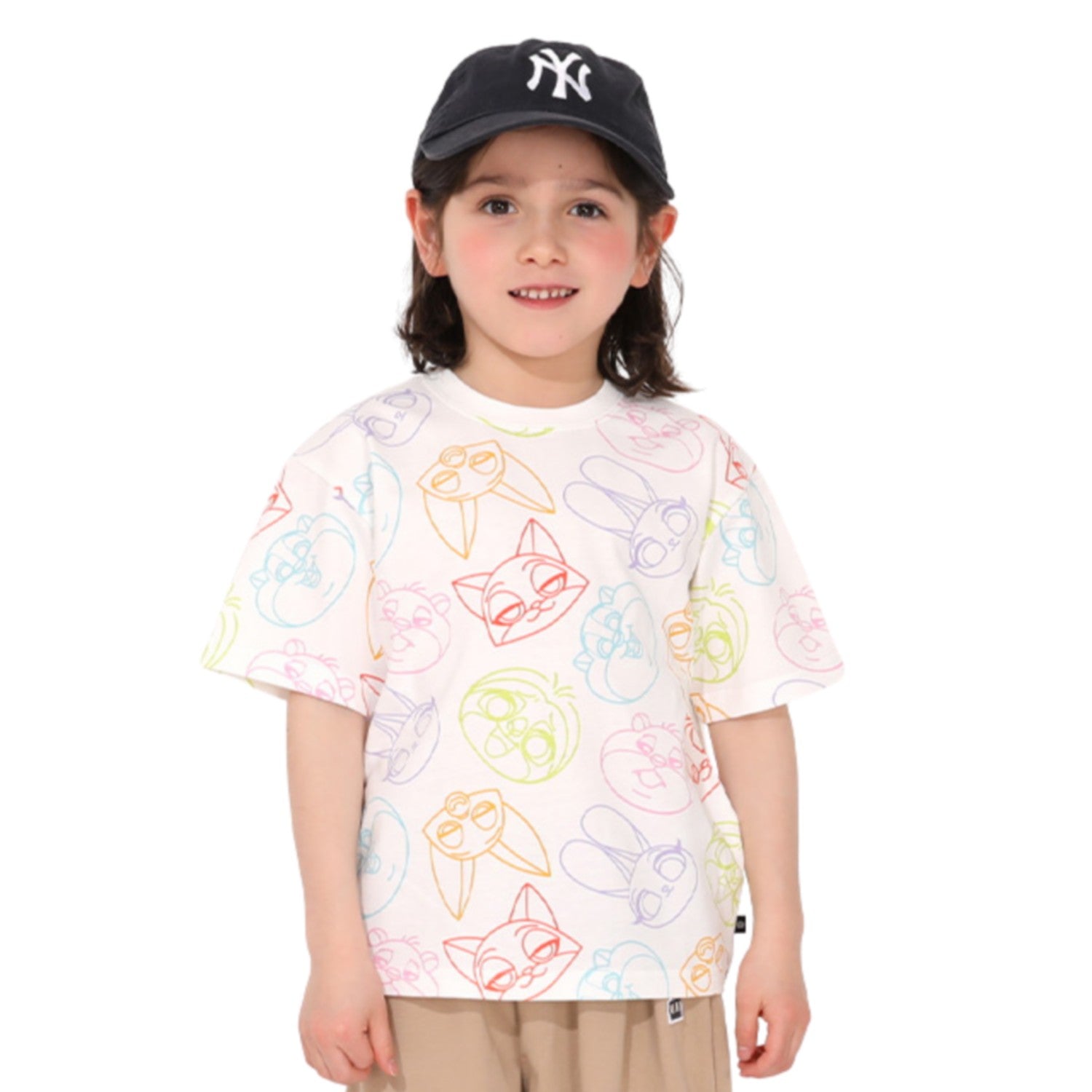 [Babydoll] Zootopia Allover Pattern T-shirt 1331K / Baby Size Kids Tops Short...