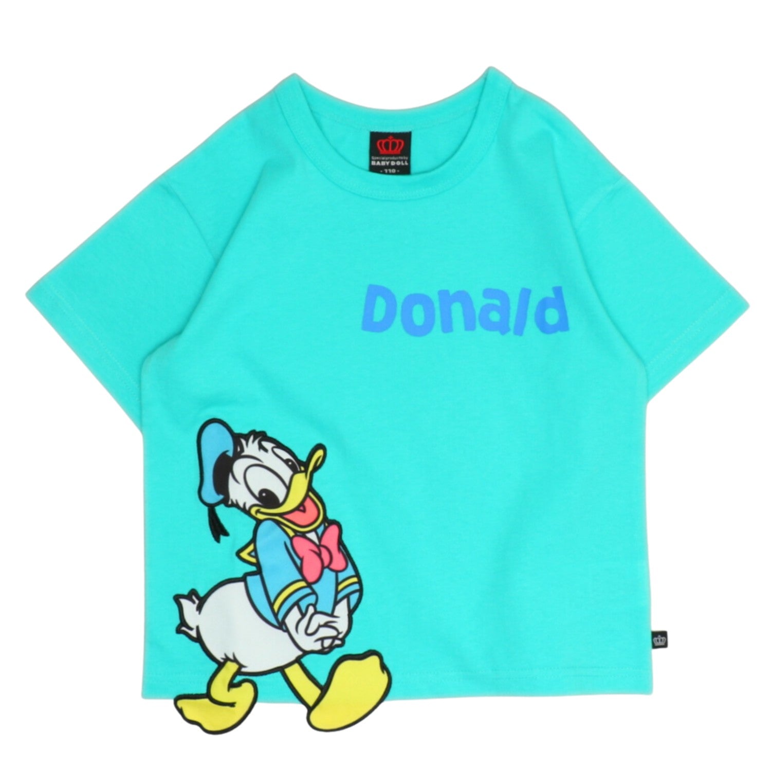 [Babydoll] Donald Hand-drawn Logo Character Patch T-shirt 1334K / Baby Size K...