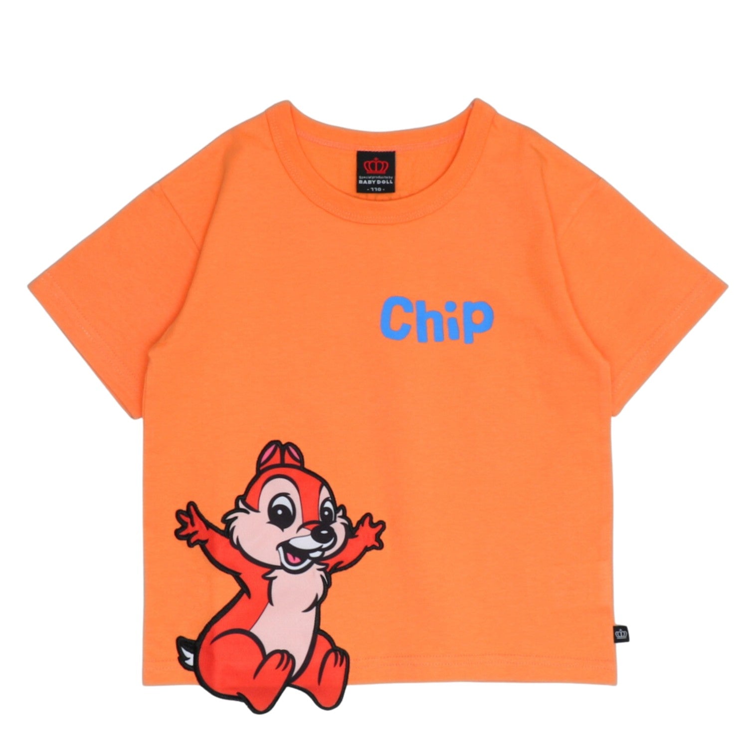 [Babydoll] Chip Hand-drawn Logo Character Patch T-shirt 1334K / Baby Size Kid...