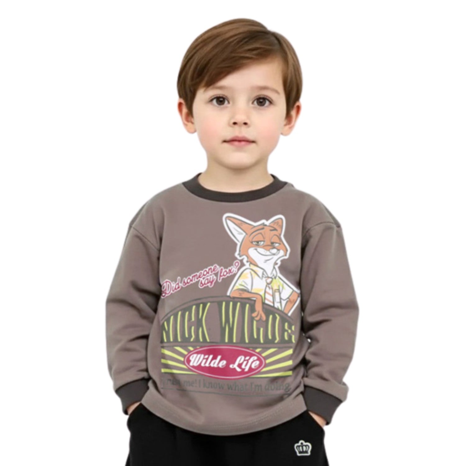 [Babydoll] Nick Zootopia Long T-shirt 1335K / Baby Size Kids Tops Long Sleeve...