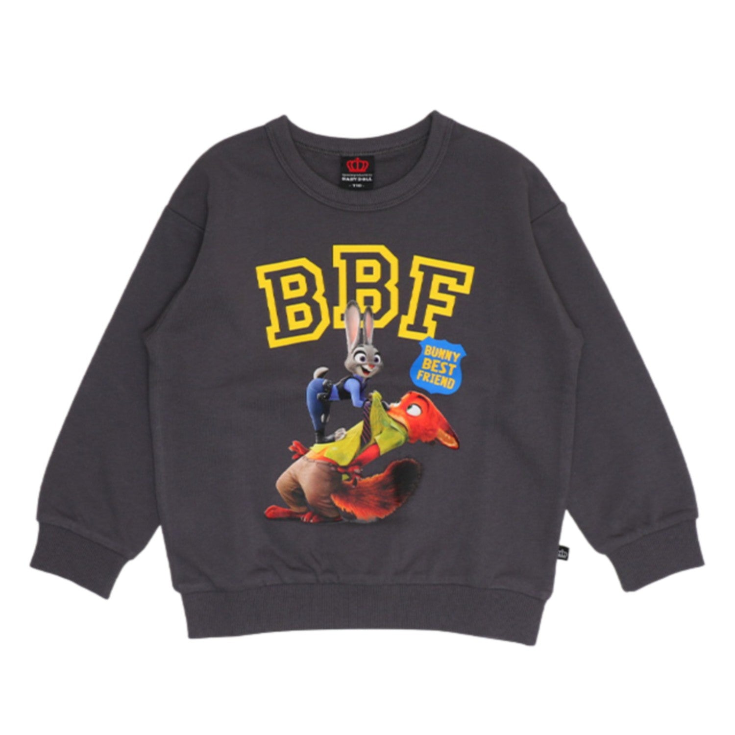 [Babydoll] Judy Nick Zootopia Sweatshirt 1336K / Baby Size Kids Tops Long Sleeve Sweatshirt Crew Neck 100% Cotton