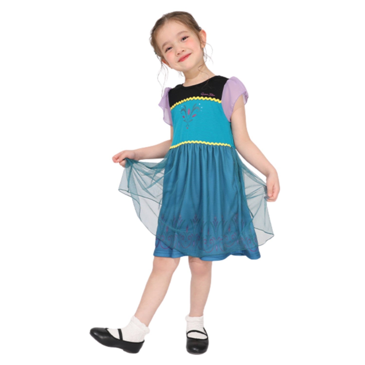 [Baby Doll] Elsa Dress 1357K / Baby Size Kids Tops Short Sleeve One Piece Skirt Princess Costume Cosplay Coronation Dress