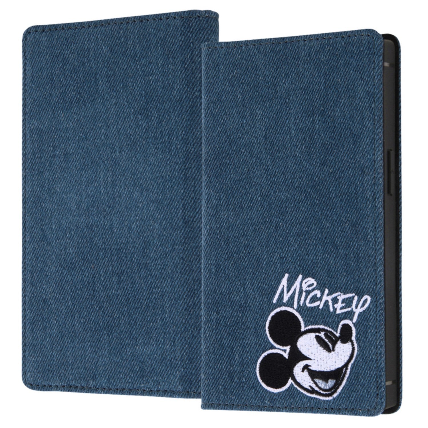 Mickey Mouse Monochrome Notebook Type Denim Case Squl