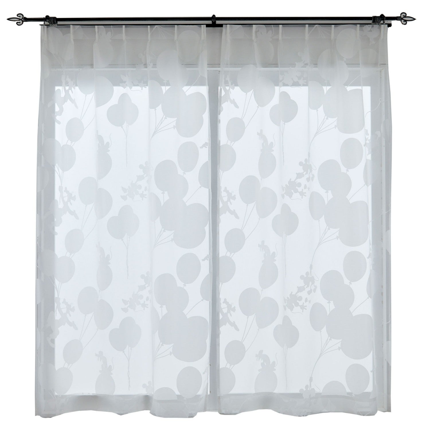 Princess lace curtain Mickey balloon voile