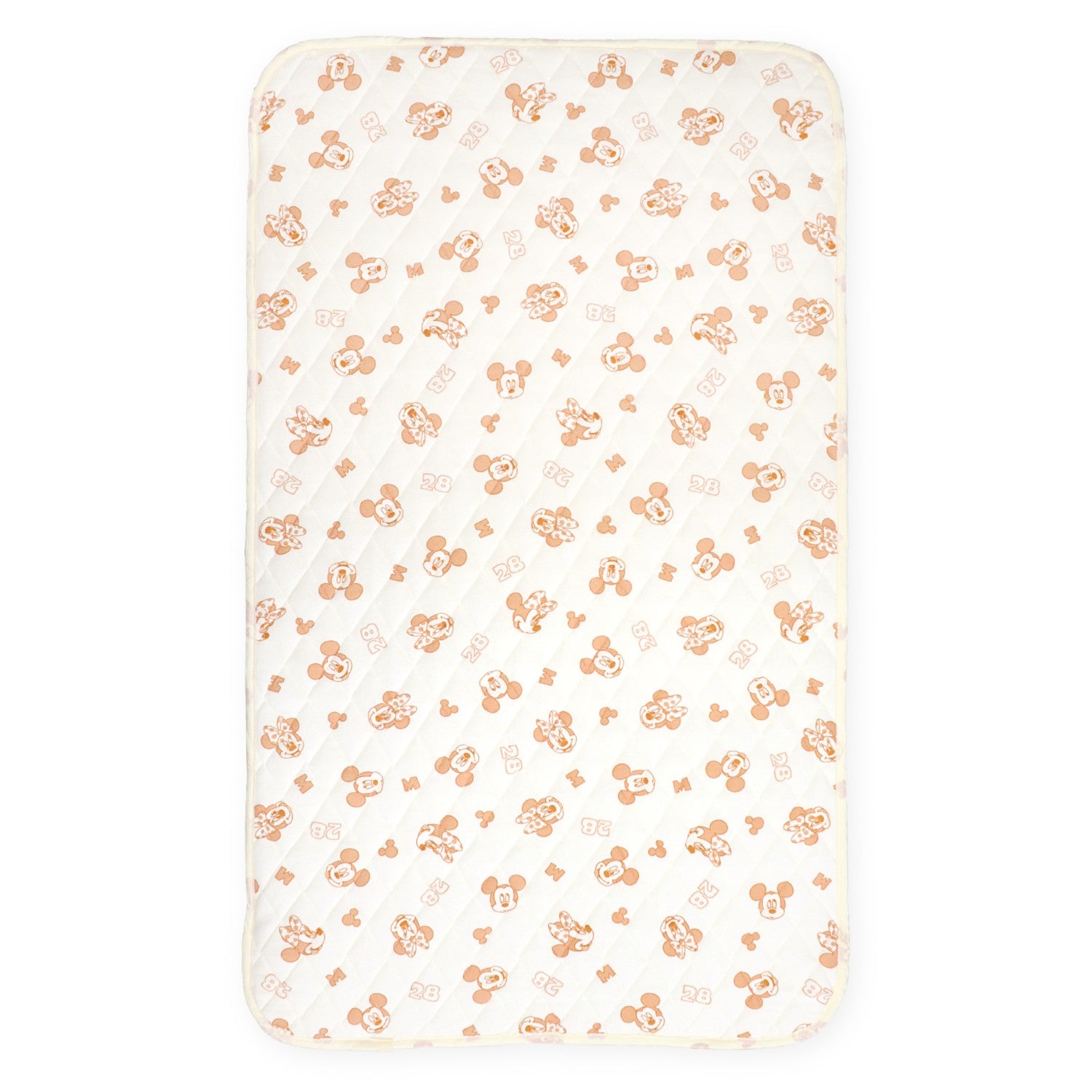 Mickey Minnie Quilt Pad, 2 Sizes to Choose from, Mesh Back, 100% Cotton, Pile, Water Absorbent Finish, NZ3221-O/P