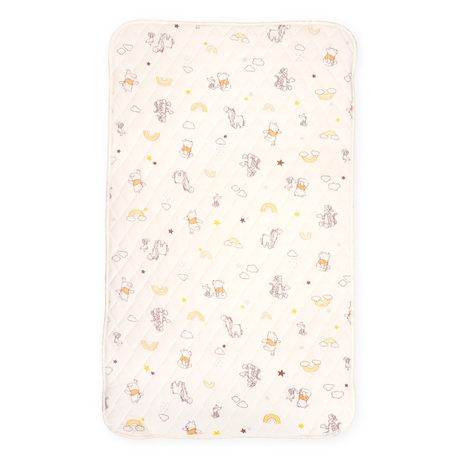 Pooh & Friends Waterproof Quilt Pad 2 Sizes to Choose from 100% Cotton Pile N...