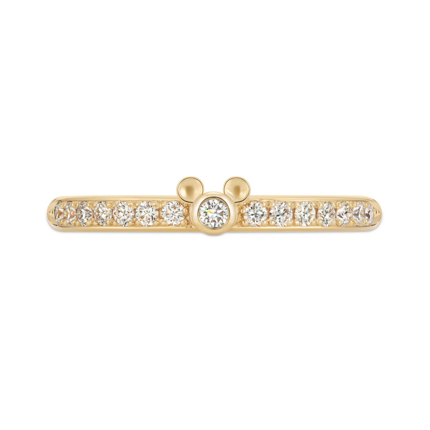 Mickey Mouse Smile Mickey Mouse / Half Eternity (Model Number: RDE-130) K18 Yellow Gold