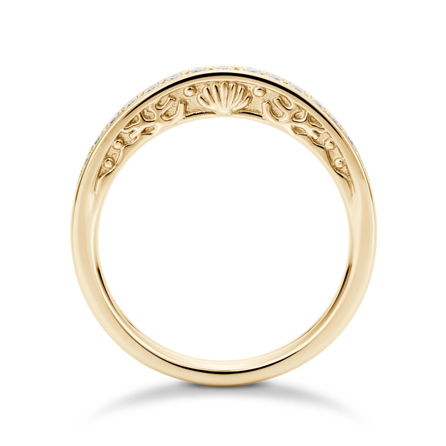 Shining the Line -Ariel-Ariel / Half Eternity (Model Number: RDE-133) K18 Yellow Gold