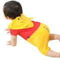 [Baby Doll] Pooh Romper 7874B / Baby Size Baby Baby Shower Gift Present Baby Clothes Hooded 3D Motif Snap Button Center Opening Costume Cosplay