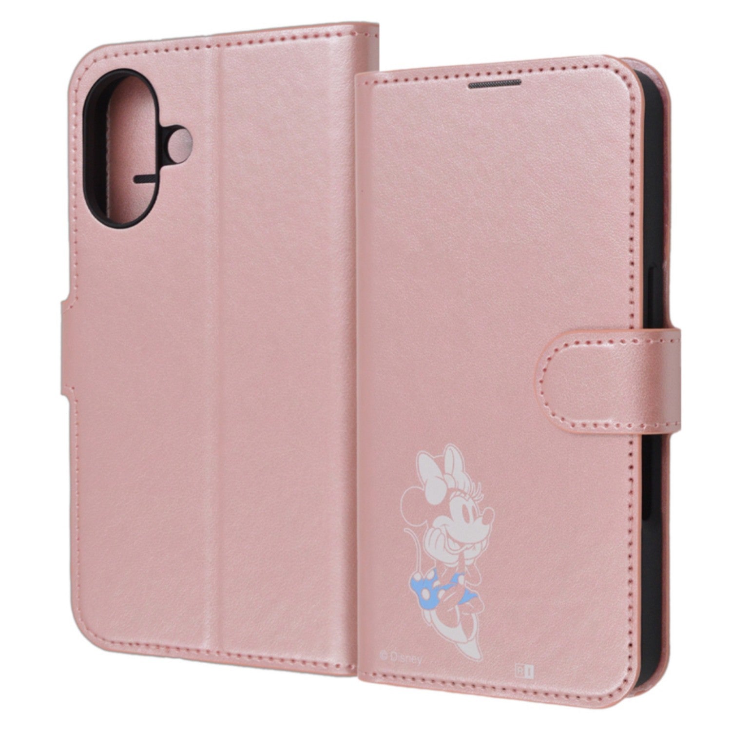 Minnie Mouse_sitting2 Notebook type leather case [Made to order]
