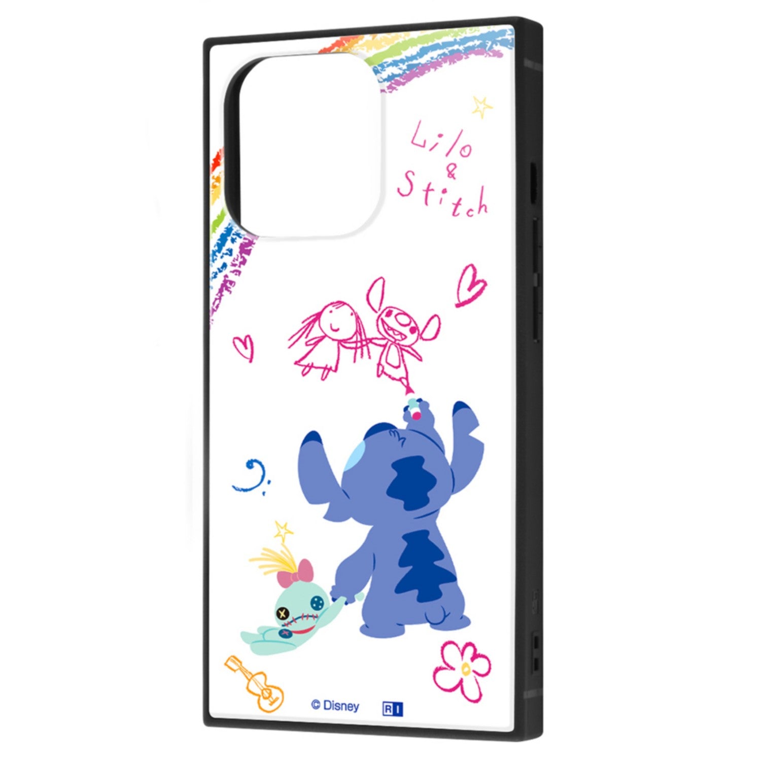Disney character/Shockproof hybrid case KAKU/``Lilo & Stitch/Doodle'' [Made to order]