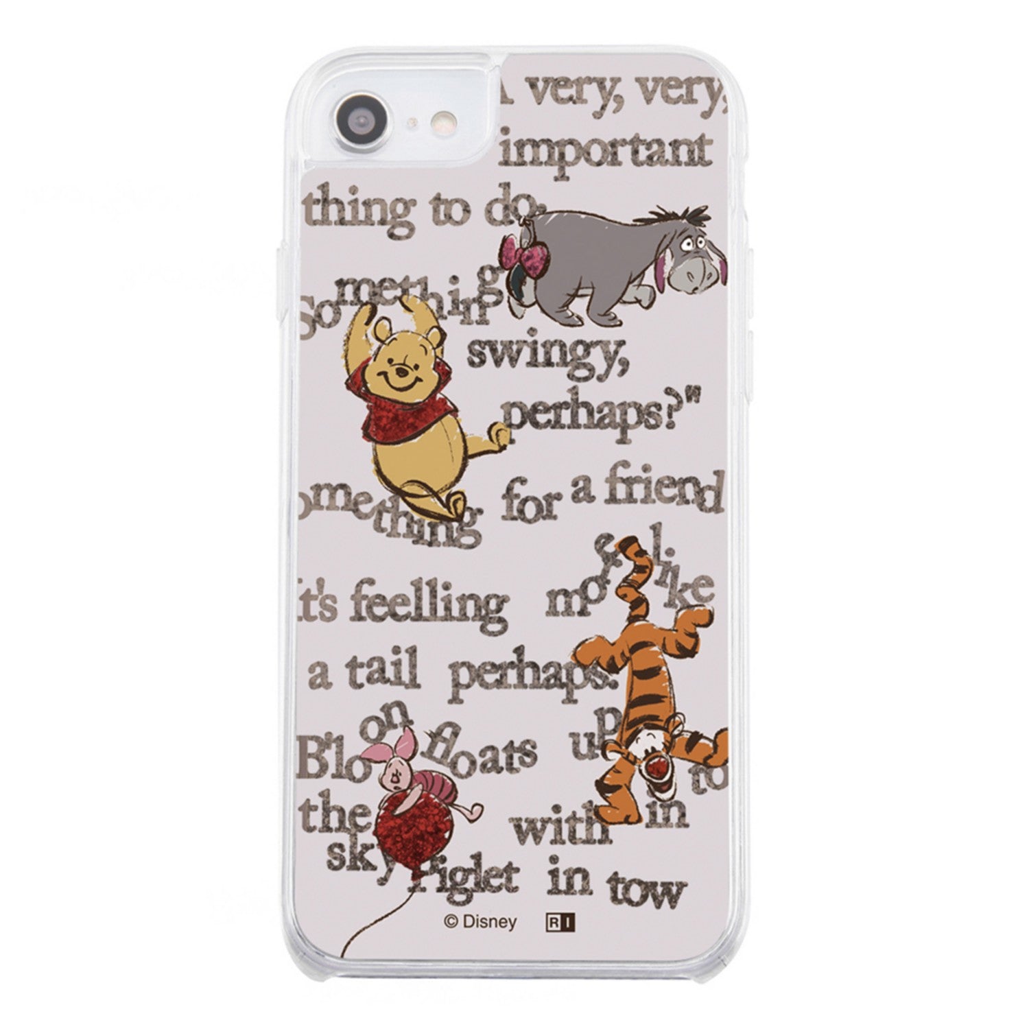 Pooh and Friends_English Lame Glitter Case [Made to order]