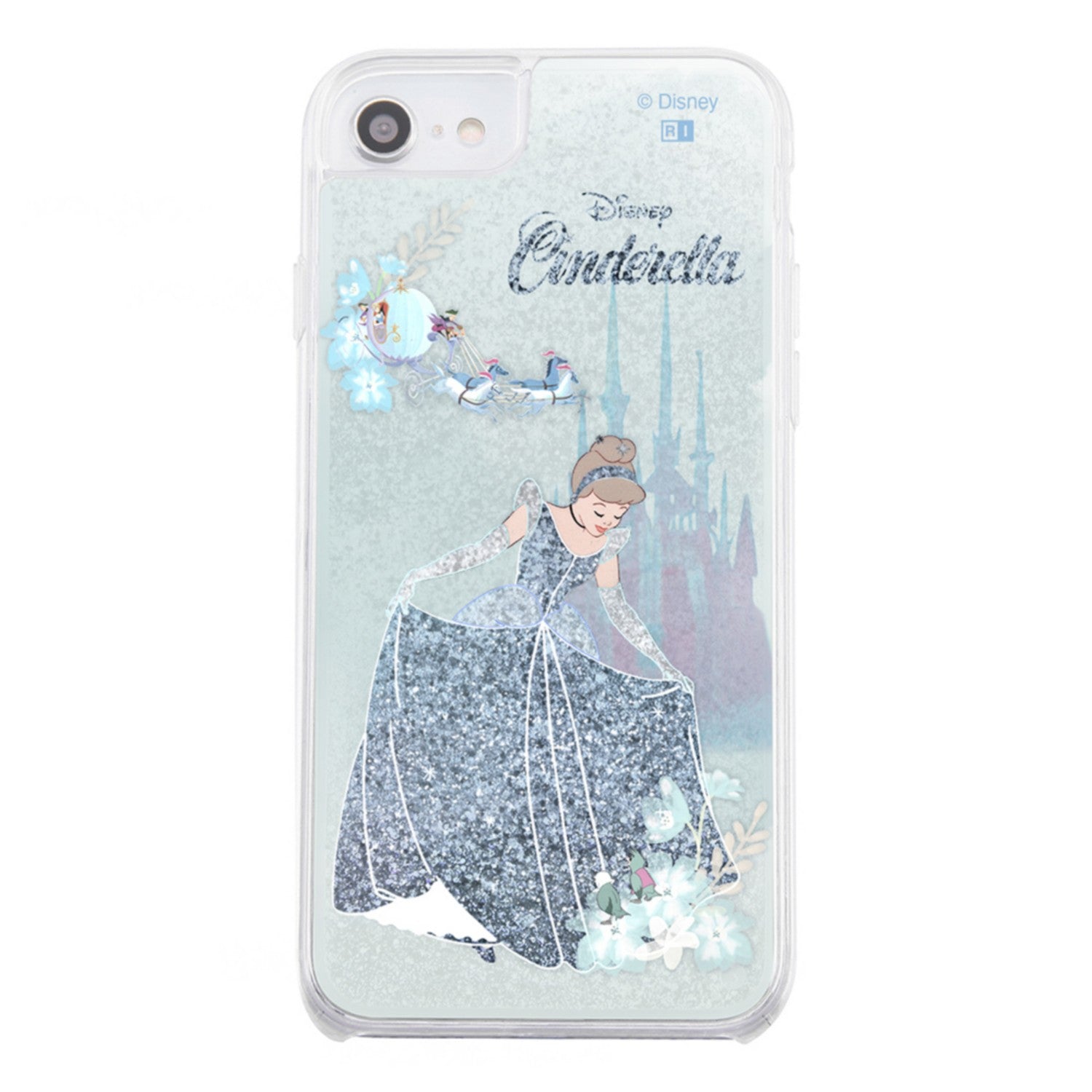 Cinderella Blue Dress Lamé Glitter Case [Made to Order]