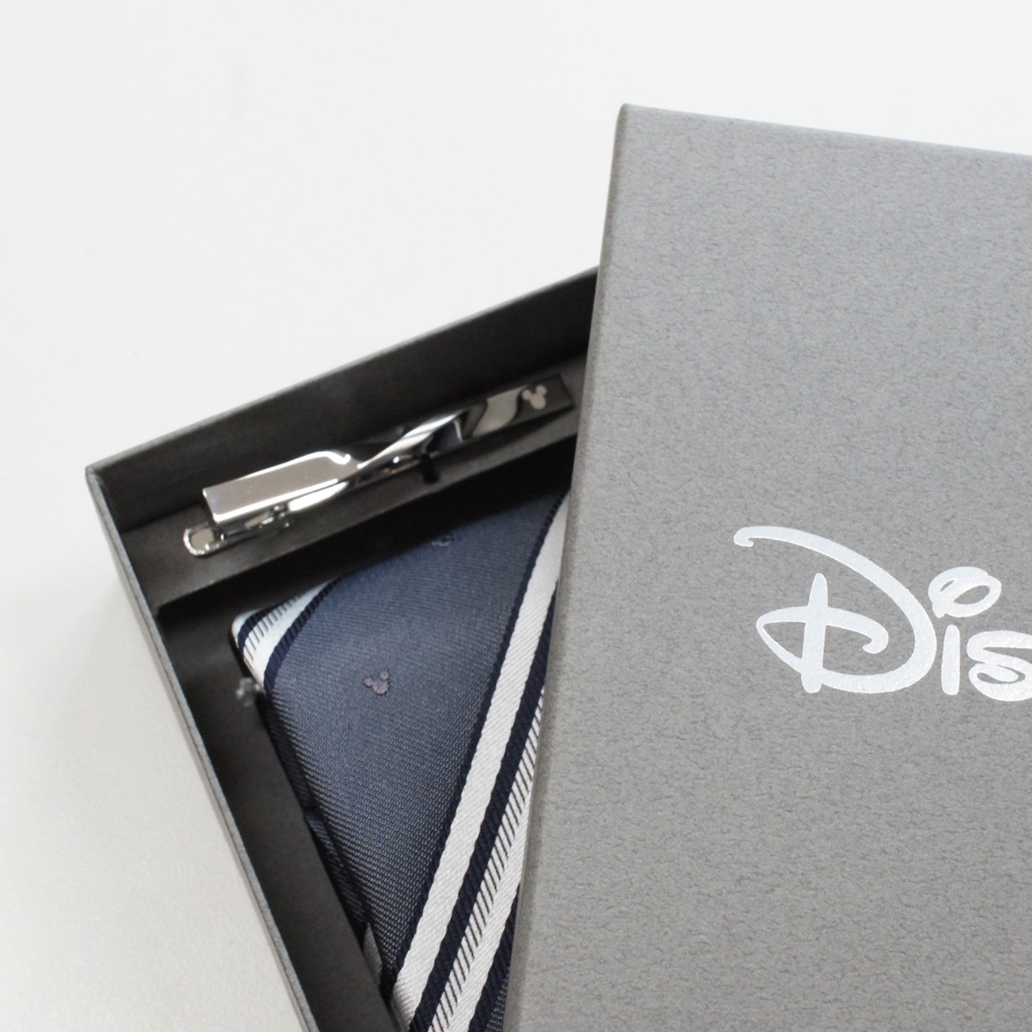 Disney/Tie & tie pin (Mickey stripe pattern with BOX)
