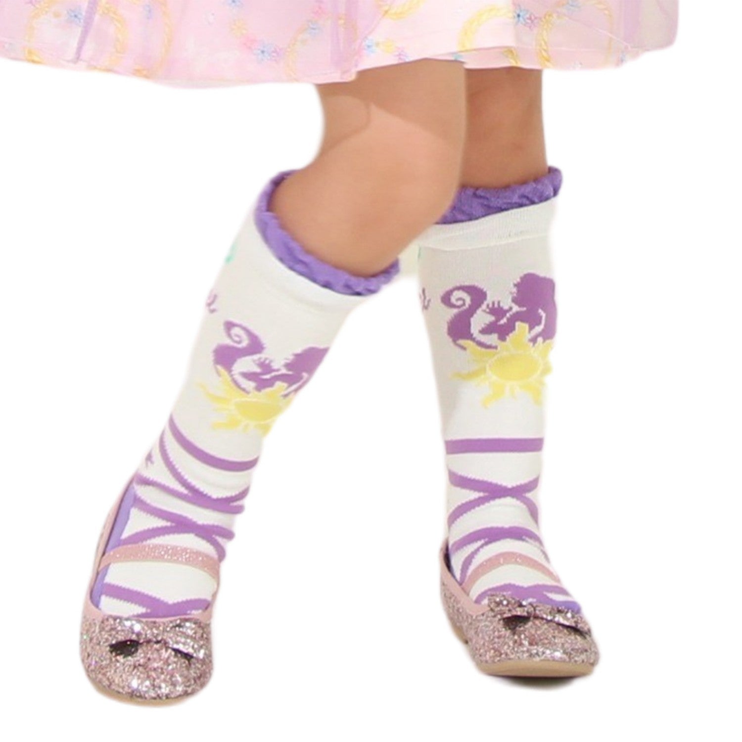 [Babydoll] Rapunzel Princess / High Socks 8599 / Kids Socks, Cheap Price, 13-16cm, Non-slip, Ballet Shoes Style, Frilled Opening, Girly Coordination, Princess Costume, Cosplay