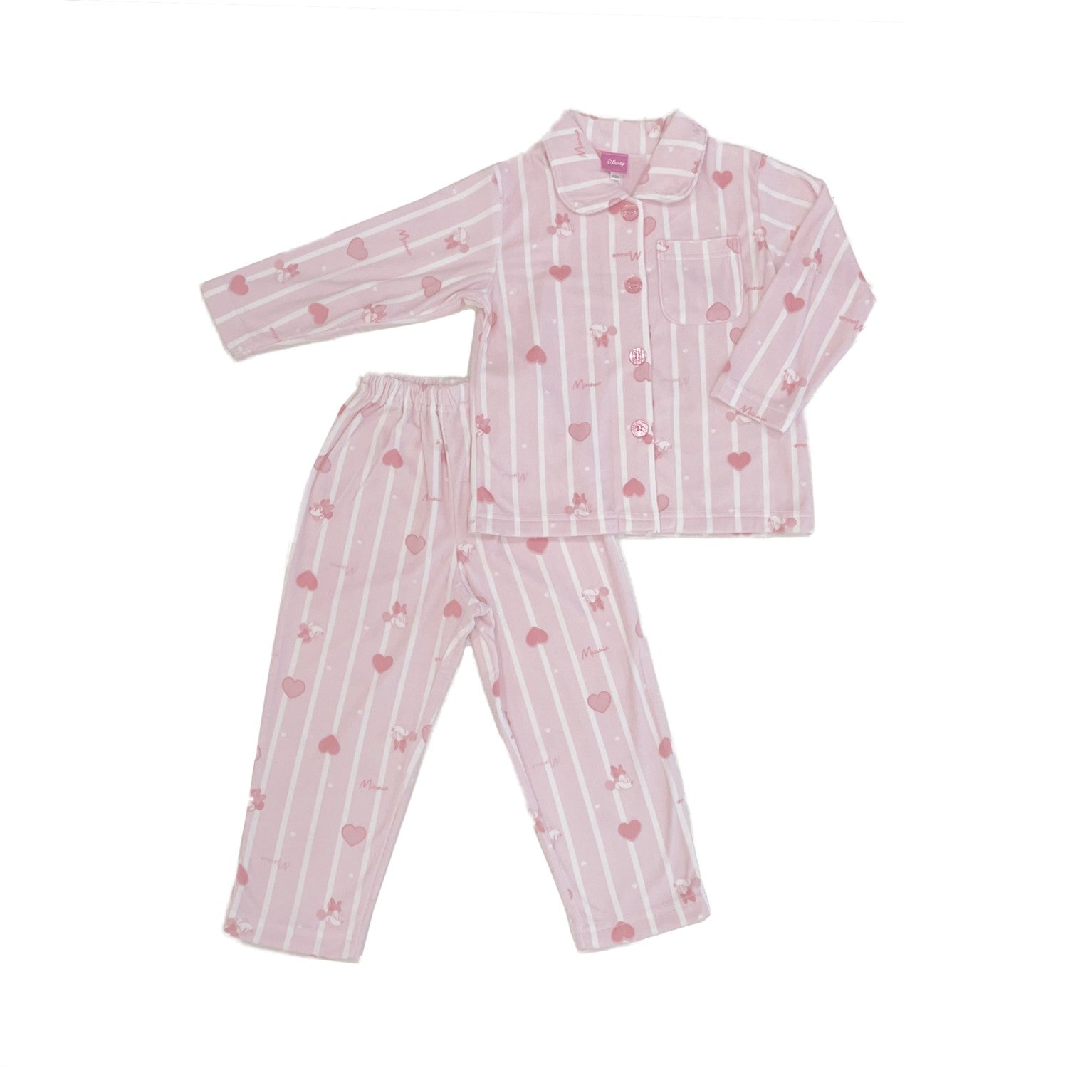 Minnie kids' velor striped shirt pajamas