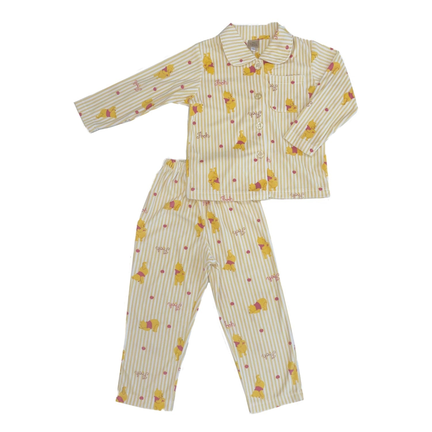 Poo Kids Velor Striped Shirt Pajamas