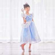 Cinderella Kids Dress Ribbon Blue 100 110 120 130