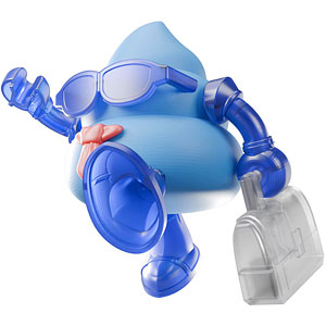 Clay model kit office worker poop plastic model