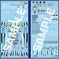 V.F.G. Macross F VF-25 general purpose decal set
