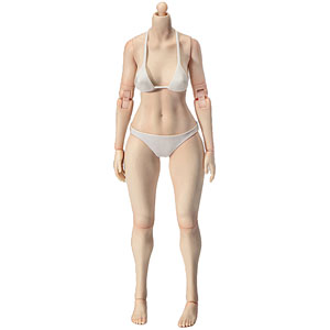 1/6 narrow shoulder female body medium bust white skin
