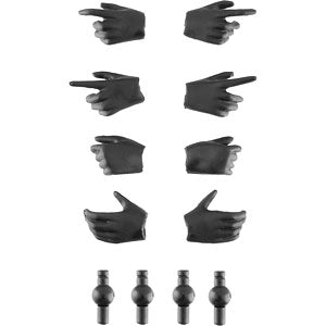 Little Armory [LA-OP22] Gun handle black plastic model for Megami Device